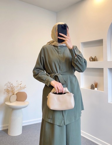 8373 natural lüks İspanyol takım - yeşil