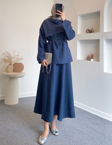 Hy25011 lüks asimetrik parçalı takım-...