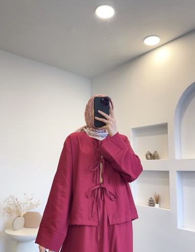 7332 bağlamalı ikili takım - vişne