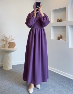 8645 Cansel Elbise Mor