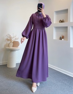 8645 Cansel Elbise Mor 2