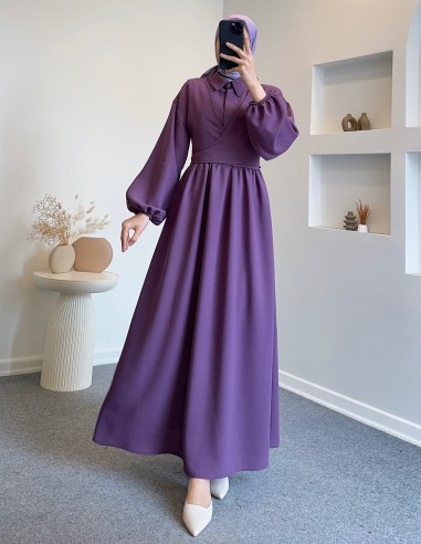 8645 Cansel Elbise Mor