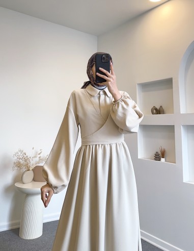 8645 Cansel elbise Taş