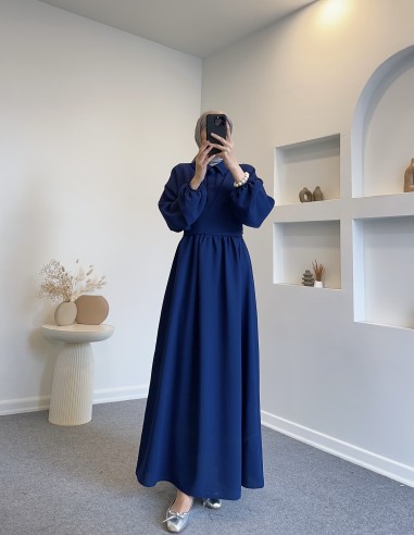 8645 Cansel elbise Lacivert