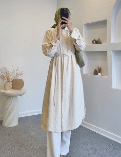 7774 çizgili kuşaklı tunik-...