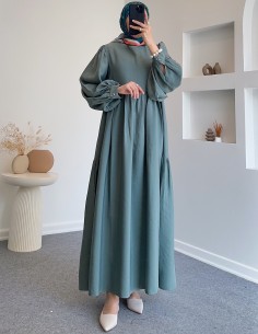 8356 kemerli elbise - Mint 2