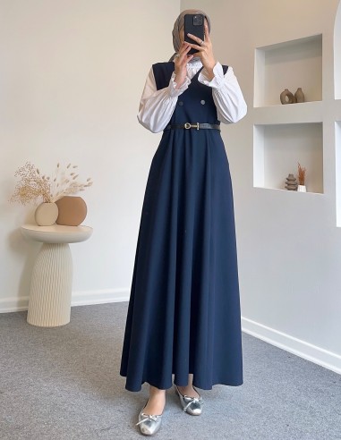 6081 kemer detay jile - lacivert