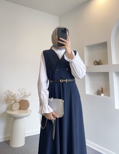 6081 kemer detay jile - lacivert