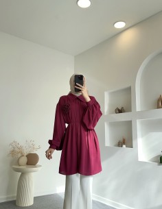 1400 çiçekli broşlu tunik -... 2