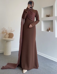 61531 tül detay elbise -...