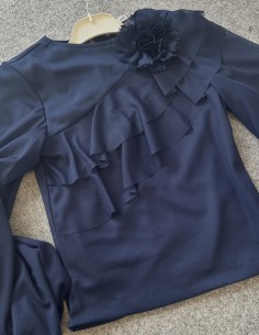 8992 tül çiçekli bluz -... 2