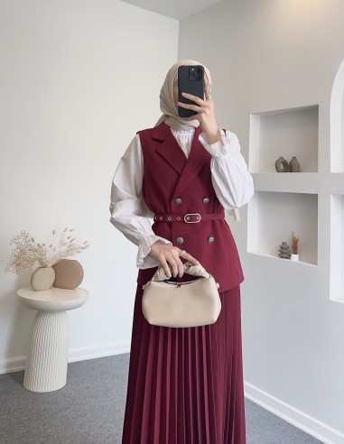 1823 cepli kemerli yelek etek takım -...