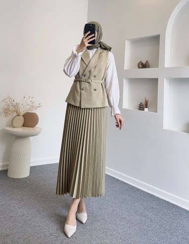 1823 cepli kemerli yelek etek takım -...