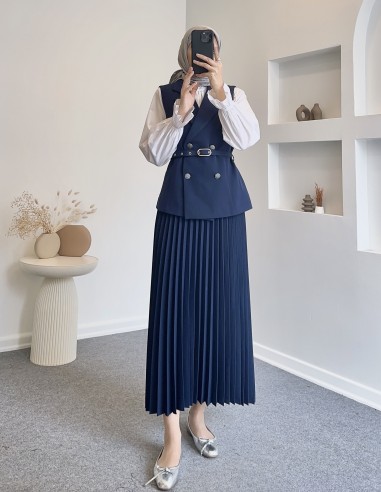 1823 cepli kemerli yelek etek takım -...