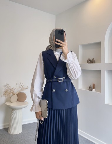 1823 cepli kemerli yelek etek takım -...