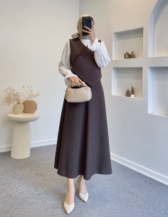 7042 çarpraz düğmeli yelek...