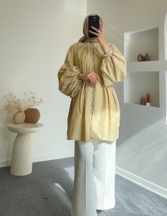 HY24311 düğmeli poplin... 2