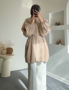 HY24311 düğmeli poplin...