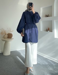 HY24311 düğmeli poplin...