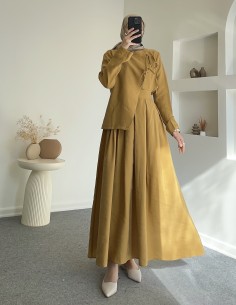 9012 bağcıklı etek takım-...