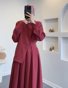 9012 bağcıklı etek takım-... 2