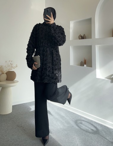 2847 güllü takım - siyah