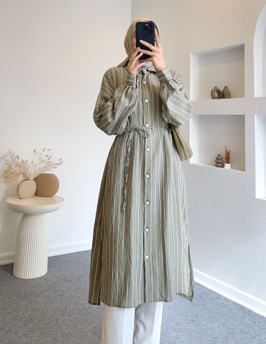 22007 çizgili tunik -Mint