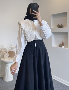 5285 Fransız güpür gömlek -...