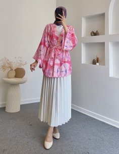 D29189 pamuklu kimono - pembe 2