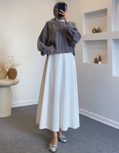 D29147 basic gömlek - gri 2