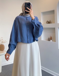 D29147 basic gömlek - mavi