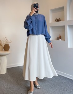 D29147 basic gömlek - mavi 2