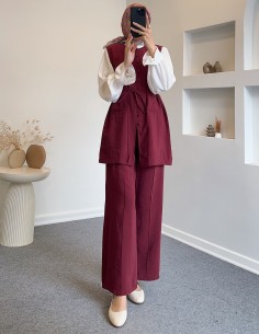 2599 ikili takım - bordo