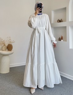 9139 elbise - beyaz 2