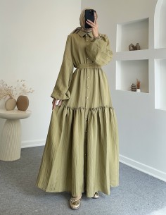 7310 Brit düğmeli pileli...