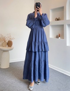 012 kat kat elbise - Mavi 2