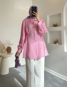 5083 çizgili saten gömlek -...