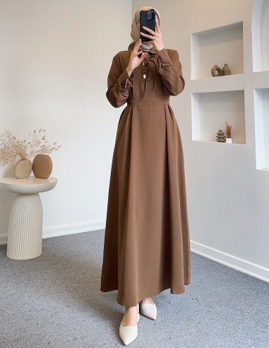 1402 fiyonk detaylı linda elbise -...