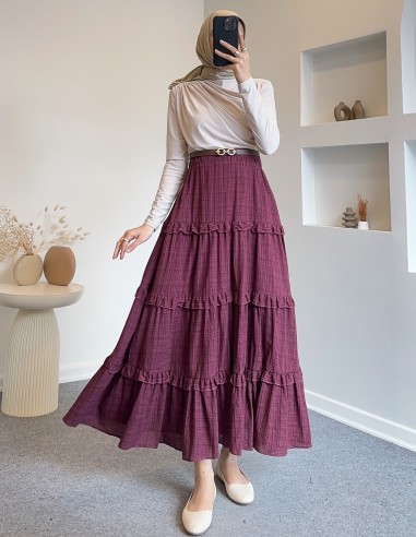 D29091 kat kat etek - bordo