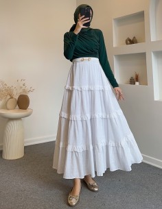 D29091 kat kat etek - Beyaz 2