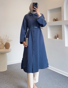 7778 kemerli tunik - Lacivert 2