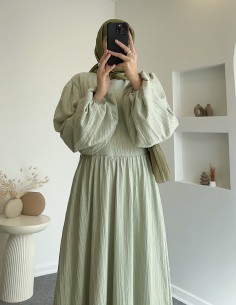 1357 kemerli elbise - mint 2