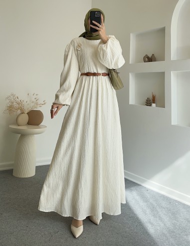 1357 kemerli elbise -taş