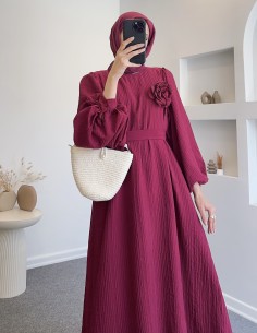 010 gül detay elbise -... 2