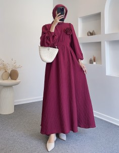 010 gül detay elbise -...