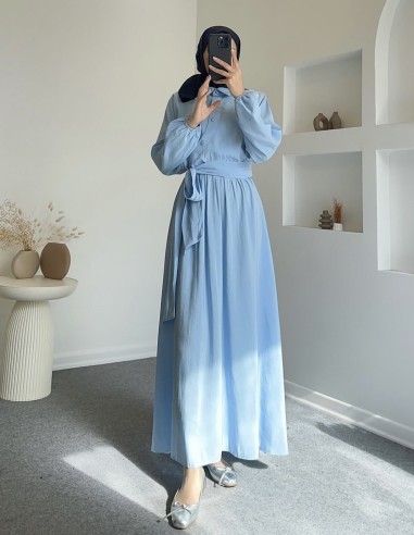 6092 linda elbise - Mavi