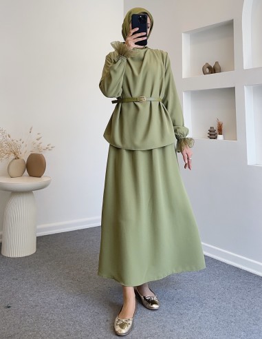 807 kemerli kol detay ikili takım -...