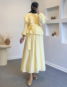 4245 bebe yaka takım - sarı 2