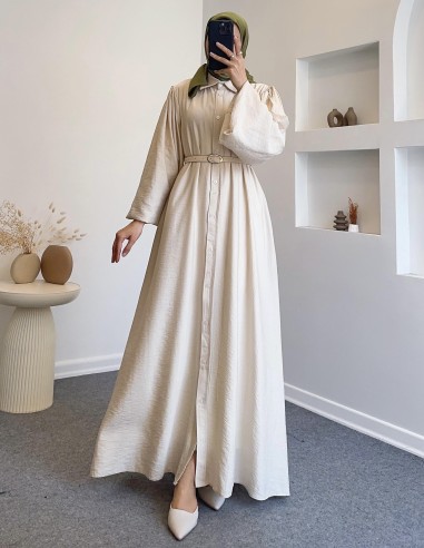 6913 liza ferace elbise - taş