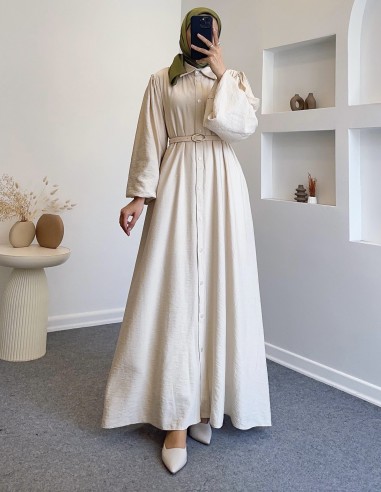 6913 liza ferace elbise - taş